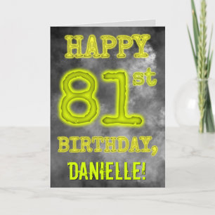 Spooky Glowing Aura Look "HAPPY 81st BIRTHDAY" Card