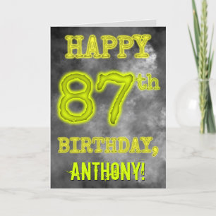 Spooky Glowing Aura Look "HAPPY 87th BIRTHDAY" Card