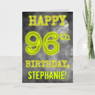 Spooky Glowing Aura Look "HAPPY 96th BIRTHDAY" Card