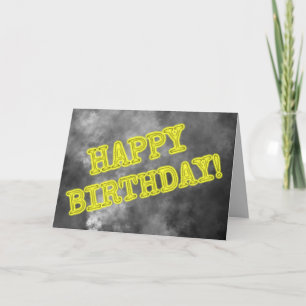 Spooky Glowing Aura Look "HAPPY BIRTHDAY!" Card