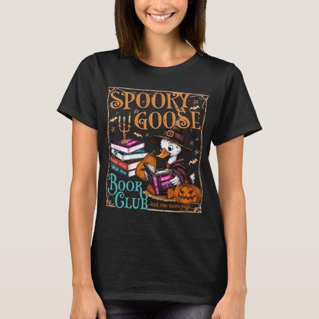 Spooky Goose Book Club Funny Shirt (Front)