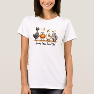 Spooky Goose Halloween Ilustration Graphic T-Shirt