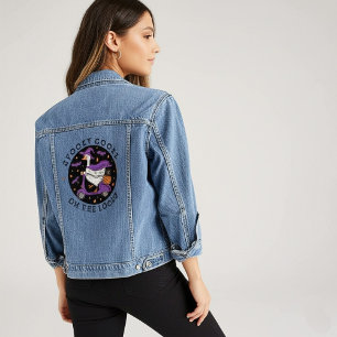 Spooky Goose On The Loose Halloween Denim Jacket