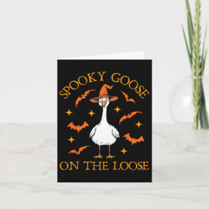 Spooky Goose On The Loose Halloween Honk Witch Des Card