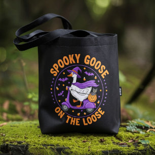 Spooky Goose On The Loose Halloween Tote Bag