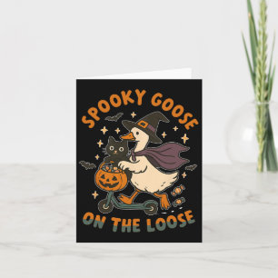 Spooky Goose On The Loose Witch Silly Goose Animal Card