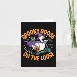 Spooky Goose On The Loose Witch Silly Goose Animal Card
