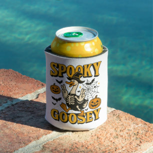 Spooky Goosey Halloween For Boy Girl Pumpkin Ghost Can Cooler