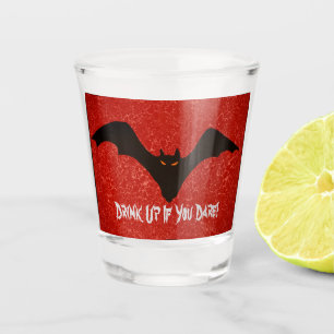 Spooky Gothic Bats Halloween Party Shot Glass