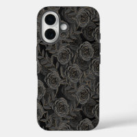 SPOOKY GOTHIC BLACK & GOLD HALLOWEEN FLOWERS