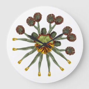 Spooky Gothic Cheer Art Large Clock