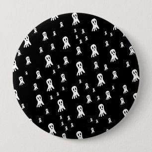 Spooky Gothic Ghost Illustration 10 Cm Round Badge