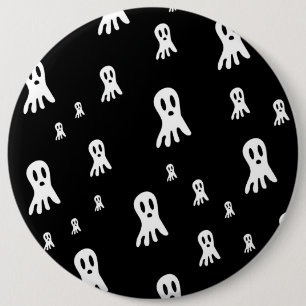 Spooky Gothic Ghost Illustration 6 Cm Round Badge