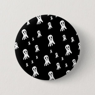 Spooky Gothic Ghost Illustration 6 Cm Round Badge