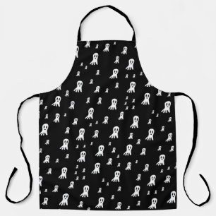 Spooky Gothic Ghost Illustration Apron