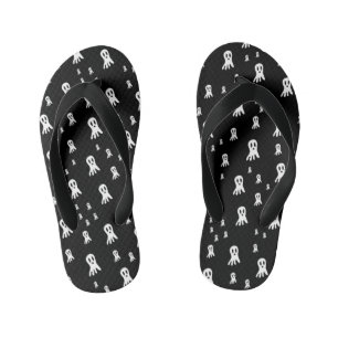 Spooky Gothic Ghost Illustration Kid's Thongs