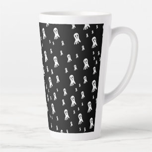 Spooky Gothic Ghost Illustration Latte Mug