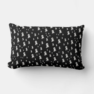 Spooky Gothic Ghost Illustration Lumbar Cushion