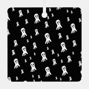 Spooky Gothic Ghost Illustration Metal Tree Decoration