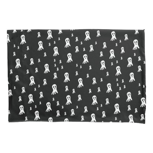 Spooky Gothic Ghost Illustration Pillowcase (Front)