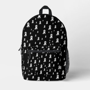 Spooky Gothic Ghost Illustration Printed Backpack