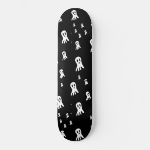 Spooky Gothic Ghost Illustration Skateboard