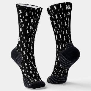 Spooky Gothic Ghost Illustration Socks