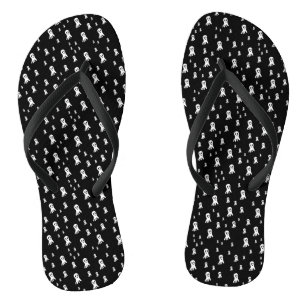 Spooky Gothic Ghost Illustration Thongs
