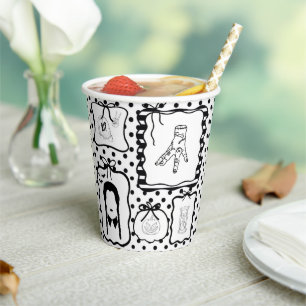 Spooky Gothic Halloween Paper Cups
