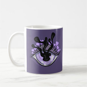 Spooky Gothic Purple Eye Halloween Art Coffee Mug