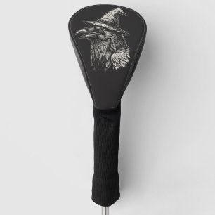 Spooky Gothic Raven Halloween Witch Hat Crow Golf Head Cover