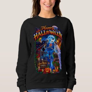 Spooky Gothic Romance with Moonlight, Roses,  Sweatshirt