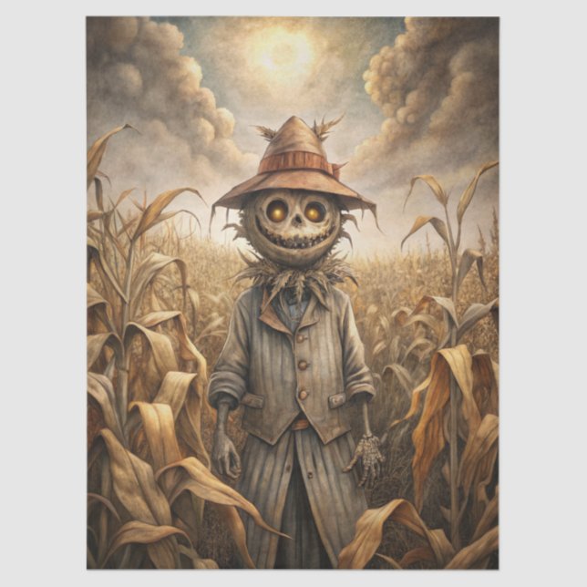 Spooky Gothic Scarecrow Fantasy  Tissue Paper (Front)