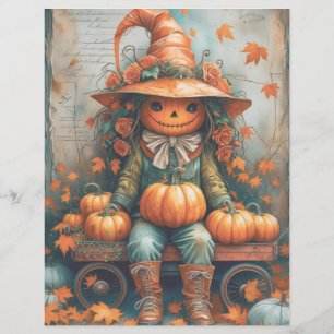 Spooky Gothic Vintage Halloween Scrapbook Paper