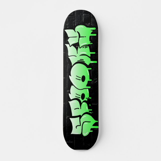 Spooky Graffiti Custom Personalised Skateboard (Front)