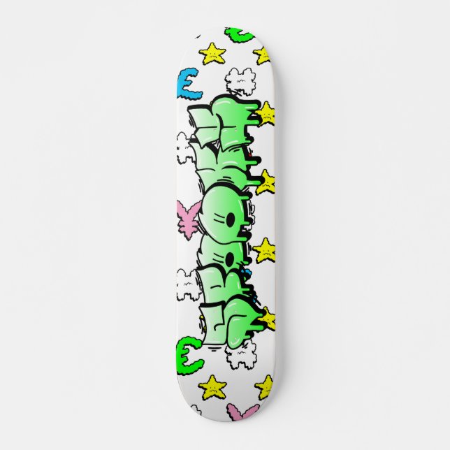 Spooky Graffiti Custom Personalised Skateboard (Front)