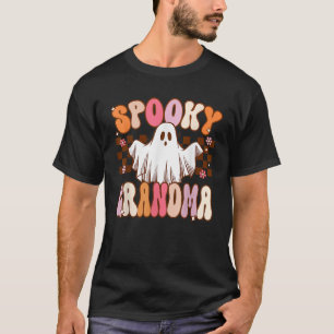 Spooky Grandma Halloween Gigi Ghost Costume Retro T-Shirt