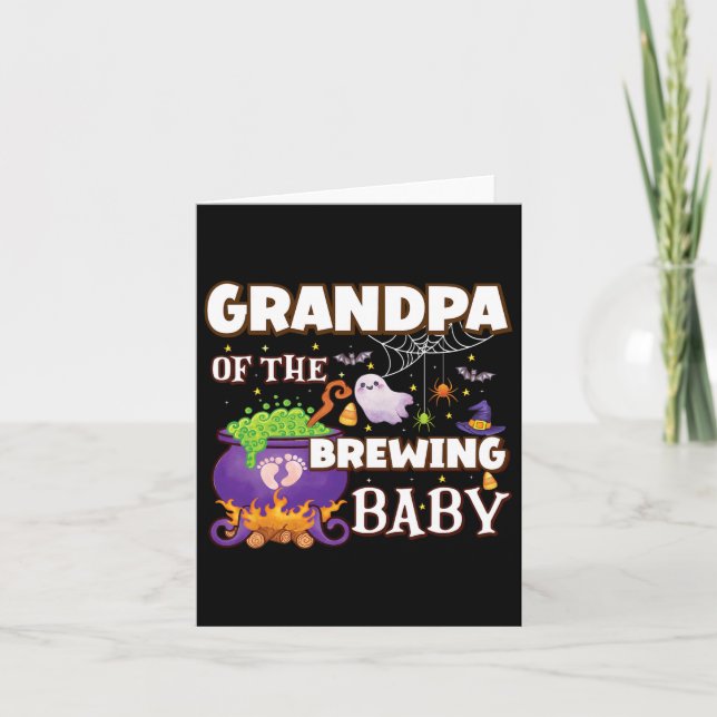 Spooky Grandpa Of Brewing  Card (Front)