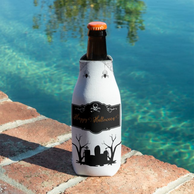 Spooky Graveyard Halloween Bottle Cooler (In Situ Pool)