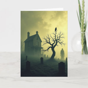 Spooky Graveyard Haunt Card