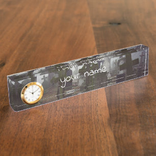 spooky graveyard nameplate