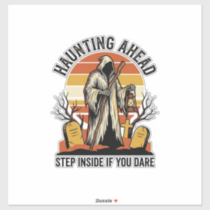 Spooky Graveyard Shirt with Haunted Sunset Reaper