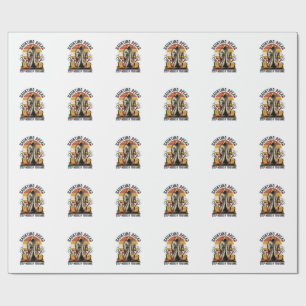 Spooky Graveyard Shirt with Haunted Sunset Reaper  Wrapping Paper
