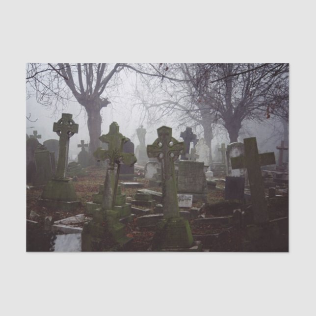 spooky graveyard tissue paper (Front)