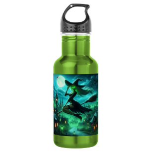Spooky green aura Halloween witch 532 Ml Water Bottle