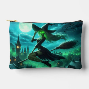 Spooky green aura Halloween witch Accessory Pouch