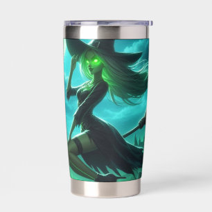 Spooky green aura Halloween witch Insulated Tumbler