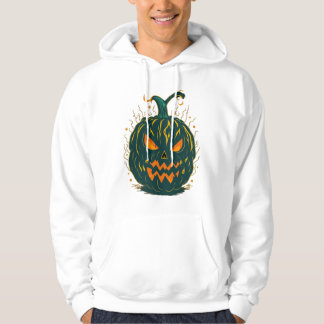 Spooky Green Pumpkin  Halloween Hoodie