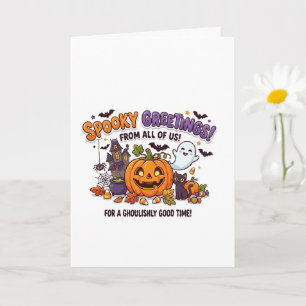 Spooky Greetings Halloween Party Card