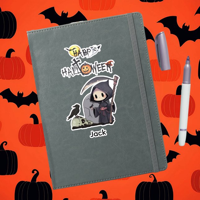 Spooky Grim Reaper Graveyard Crow Gothic Halloween (Creator Uploaded)